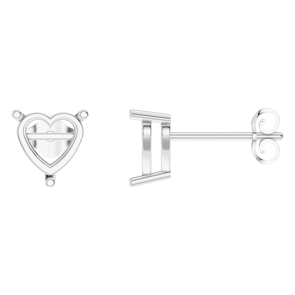 EA-8133 White Gold Earrings UNSET - Main View