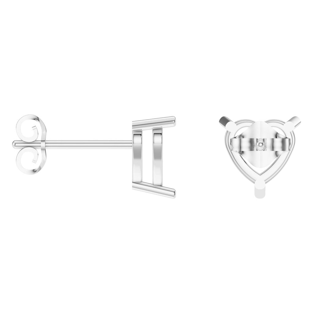 EA-8133 White Gold Earrings UNSET - ANGLE