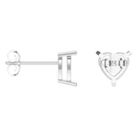 EA-8133 White Gold Earrings UNSET - ANGLE