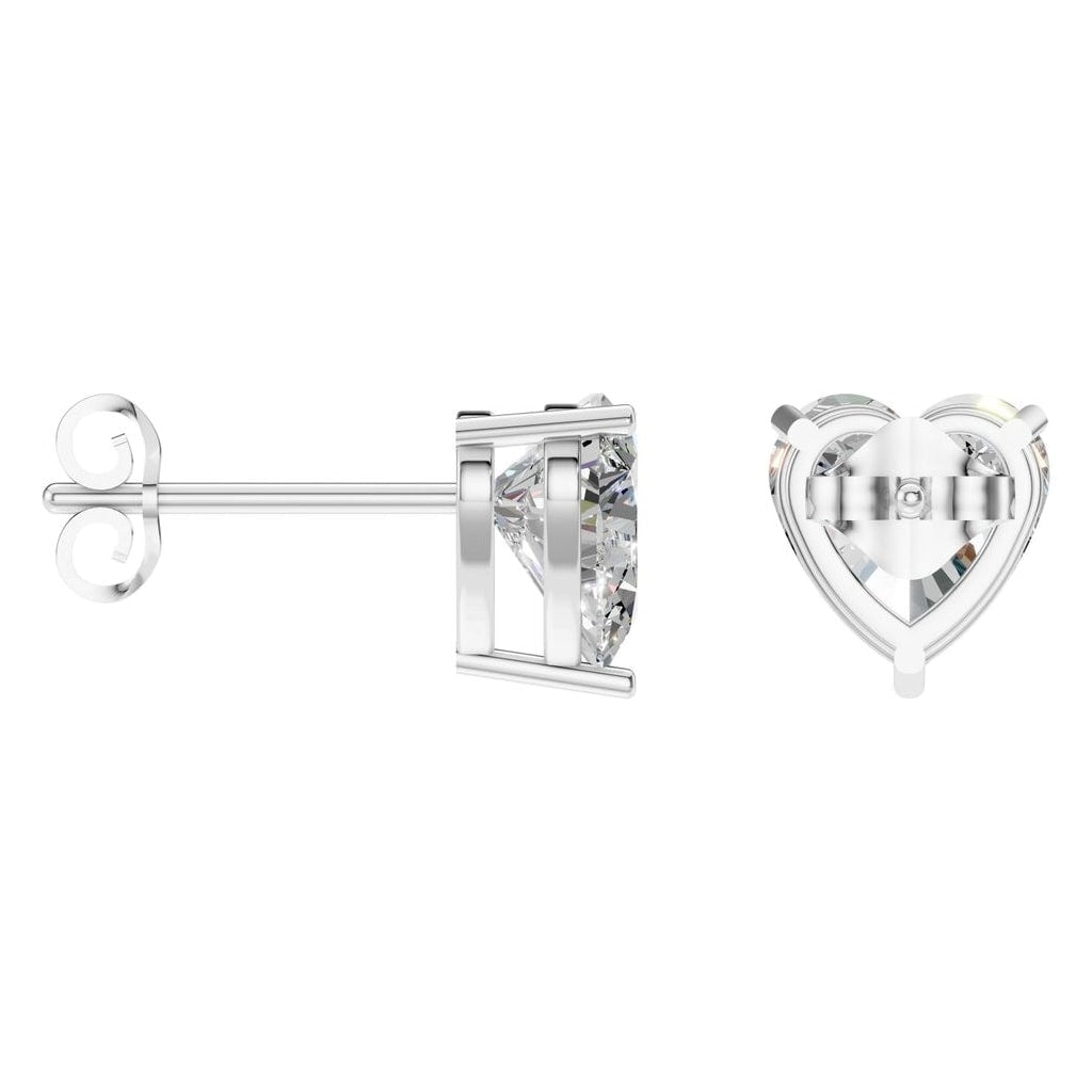 EA-8133 White Gold Earrings SET - ANGLE
