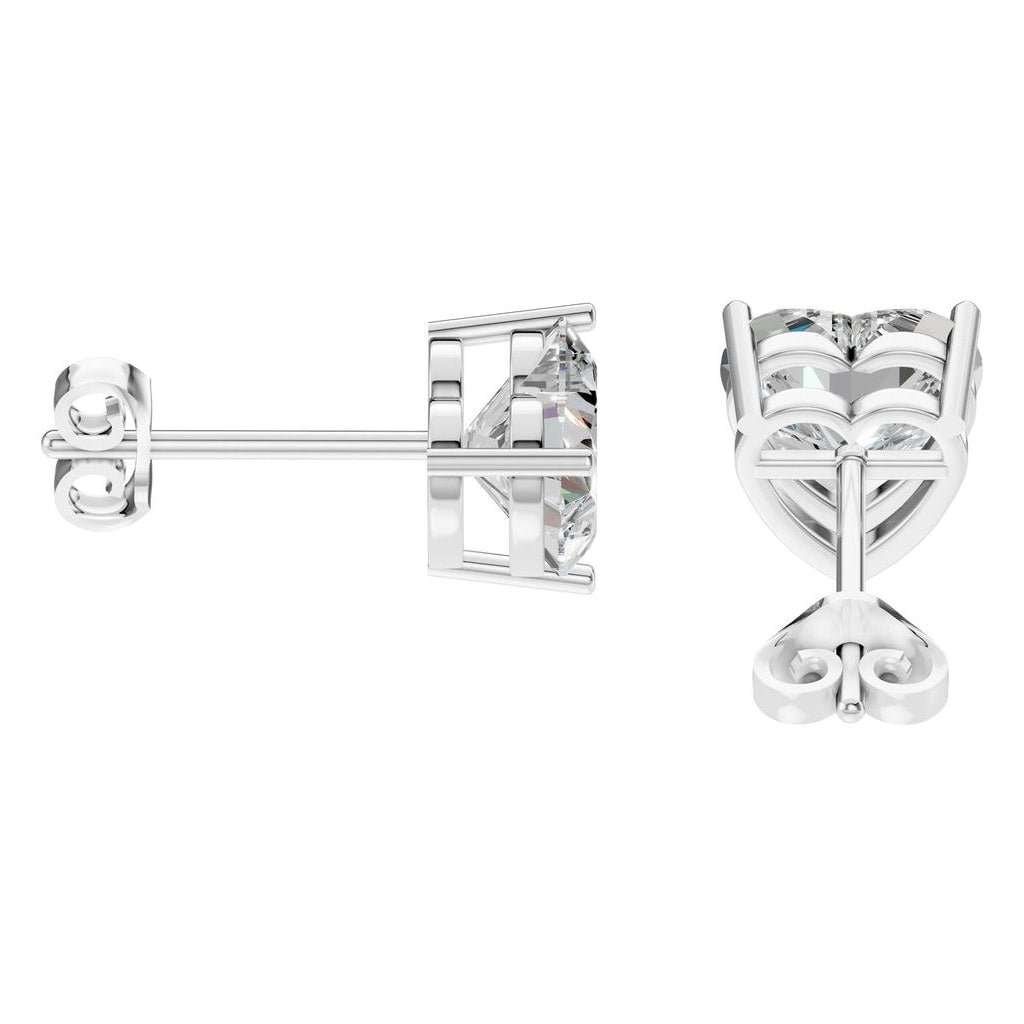 EA-8133 White Gold Earrings SET - Side View