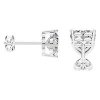 EA-8133 White Gold Earrings SET - Side View