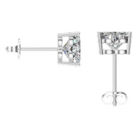 EA-8133 White Gold Earrings SET - BACK