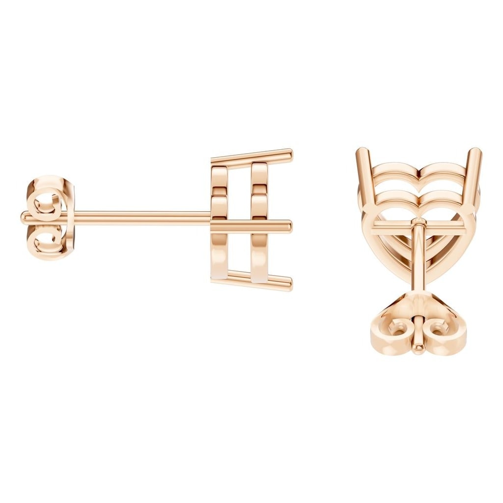EA-8133 Rose Gold Earrings UNSET - Side View