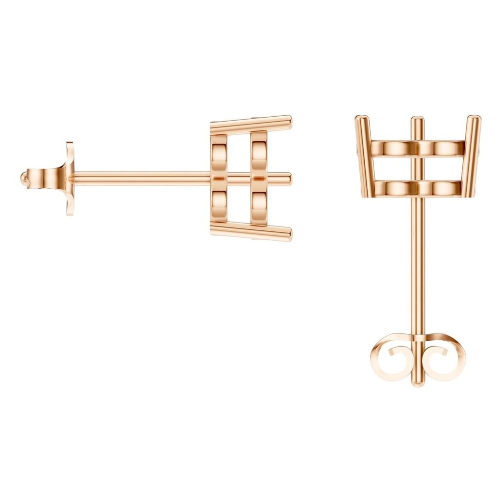 EA-8133 Rose Gold Earrings UNSET - BACK