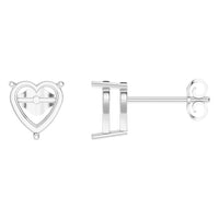 EA-8133 White Gold Earrings UNSET - Main View