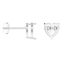 EA-8133 White Gold Earrings UNSET - ANGLE