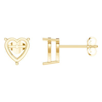 EA-8133 Yellow Gold Earrings UNSET - Main View