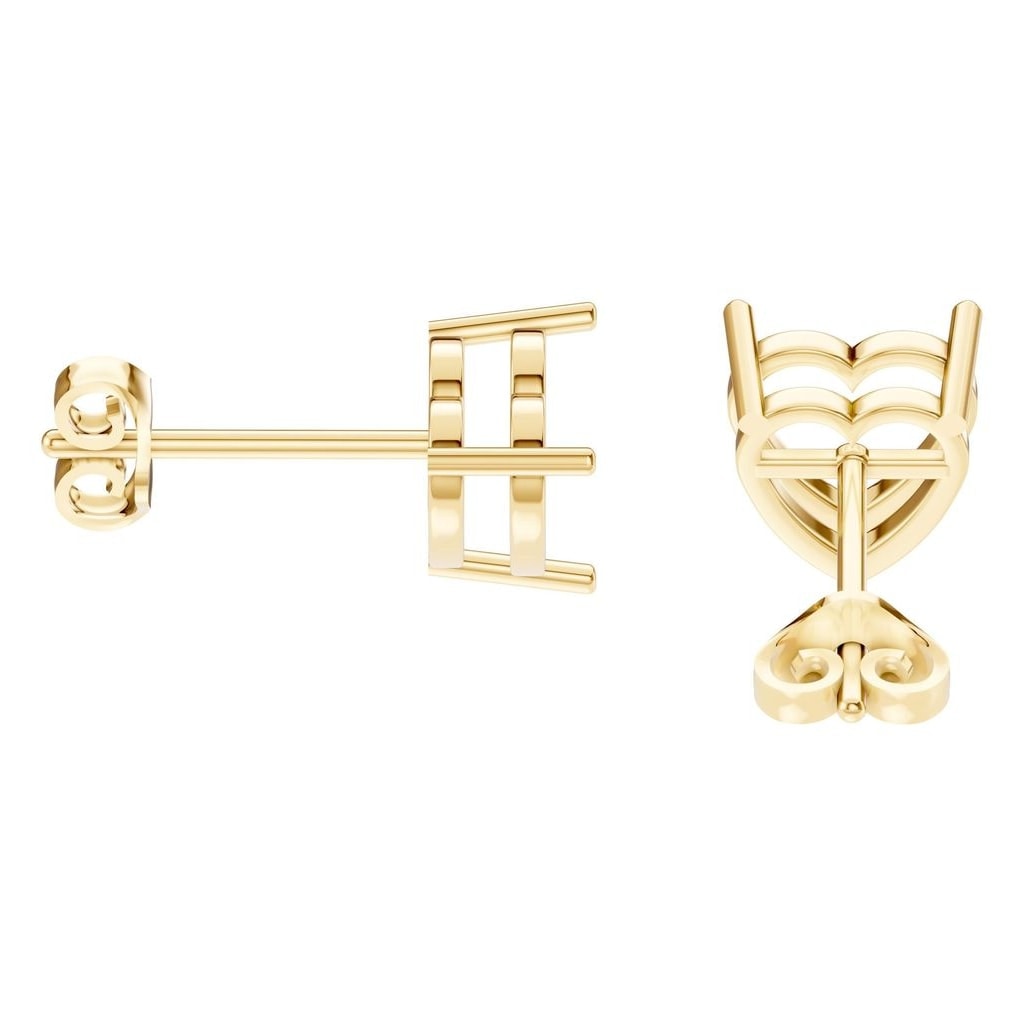 EA-8133 Yellow Gold Earrings UNSET - Side View
