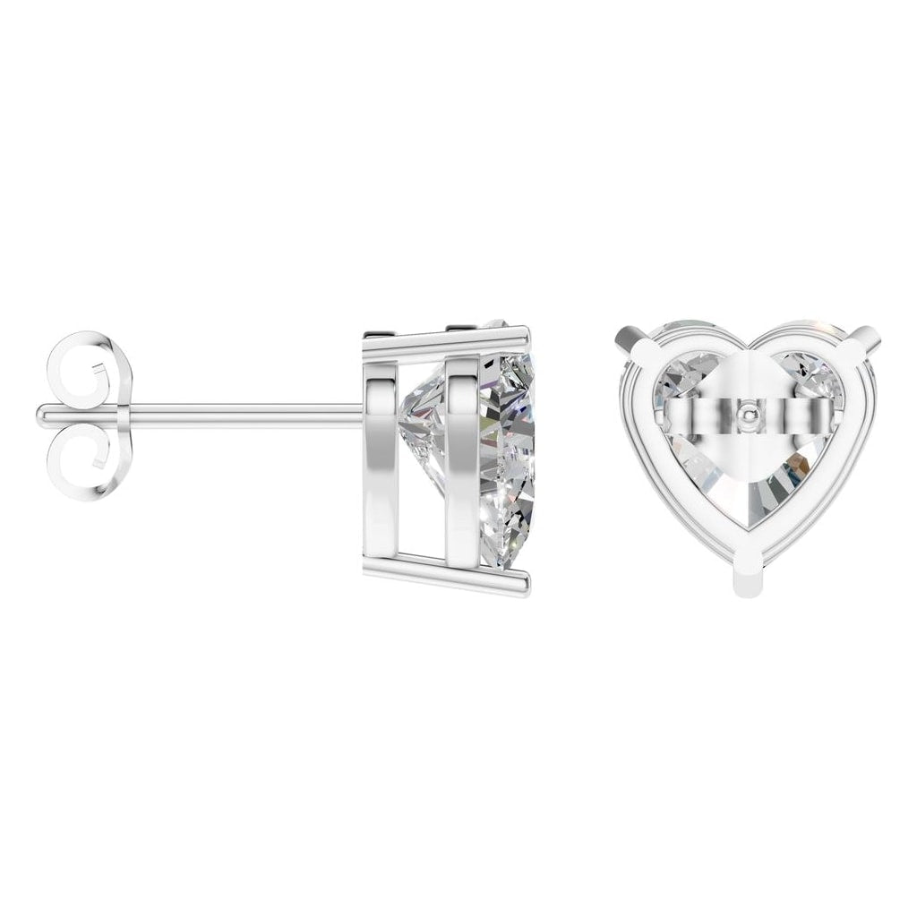 EA-8133 White Gold Earrings SET - ANGLE