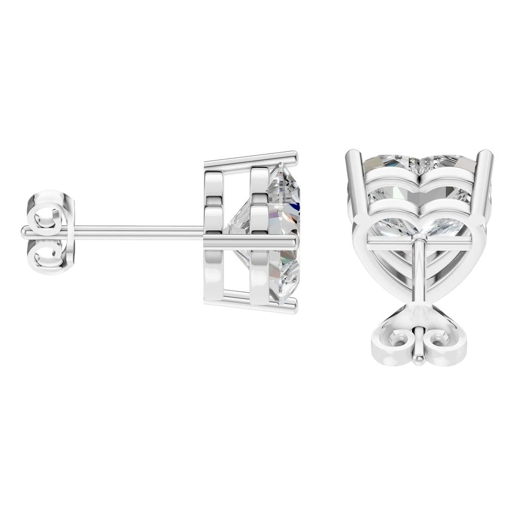 EA-8133 White Gold Earrings SET - Side View