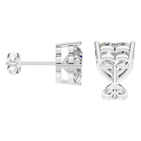 EA-8133 White Gold Earrings SET - Side View