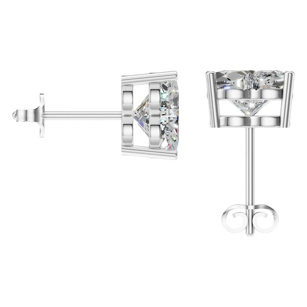 EA-8133 White Gold Earrings SET - BACK