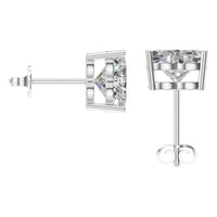 EA-8133 White Gold Earrings SET - BACK
