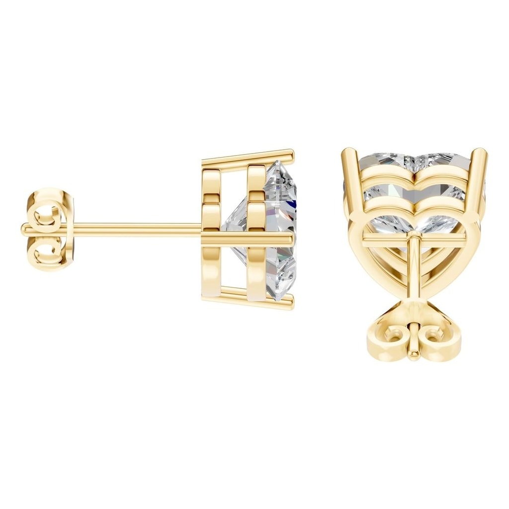 EA-8133 Yellow Gold Earrings SET - Side View