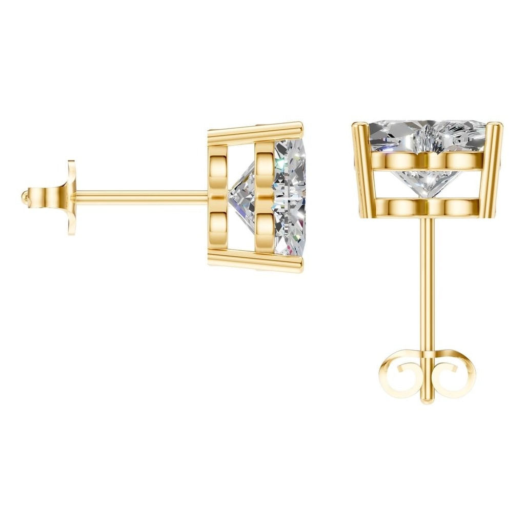 EA-8133 Yellow Gold Earrings SET - BACK