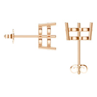 EA-8133 Rose Gold Earrings UNSET - BACK