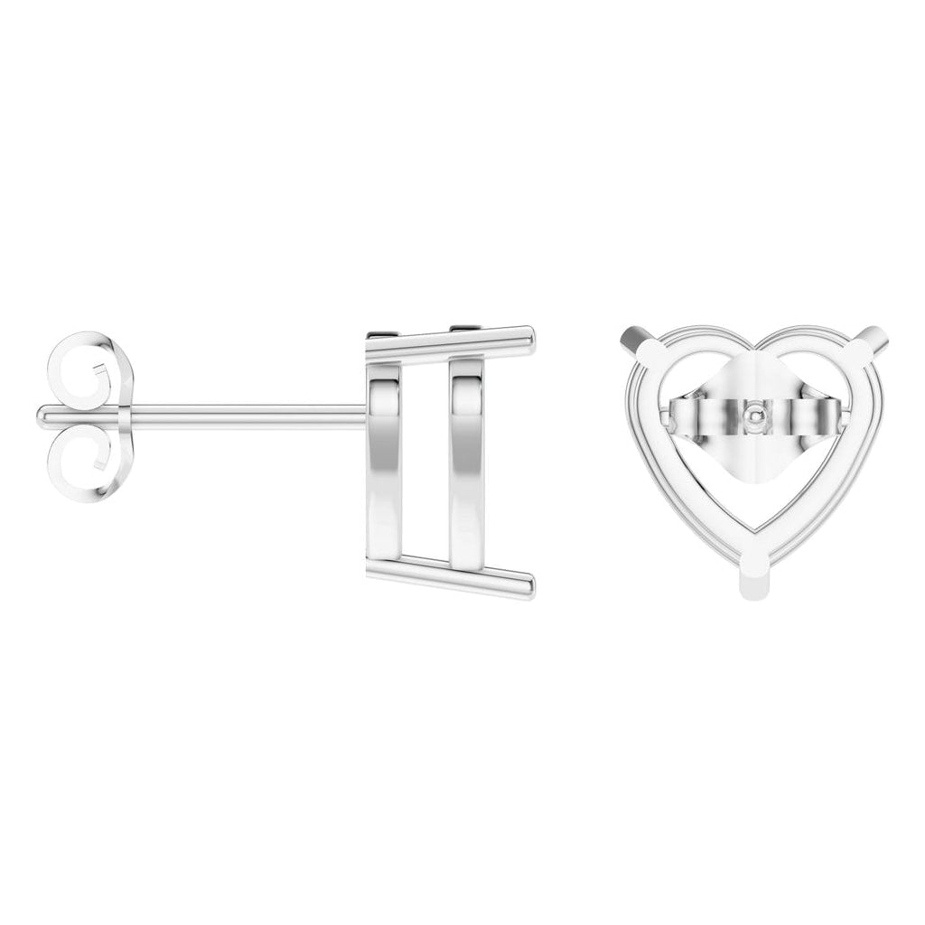 EA-8133 White Gold Earrings UNSET - ANGLE
