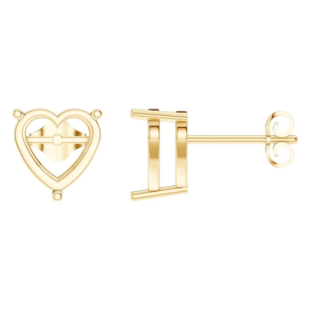 EA-8133 Yellow Gold Earrings UNSET - Main View