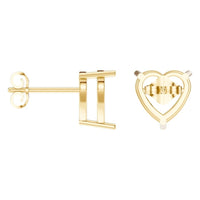 EA-8133 Yellow Gold Earrings UNSET - ANGLE