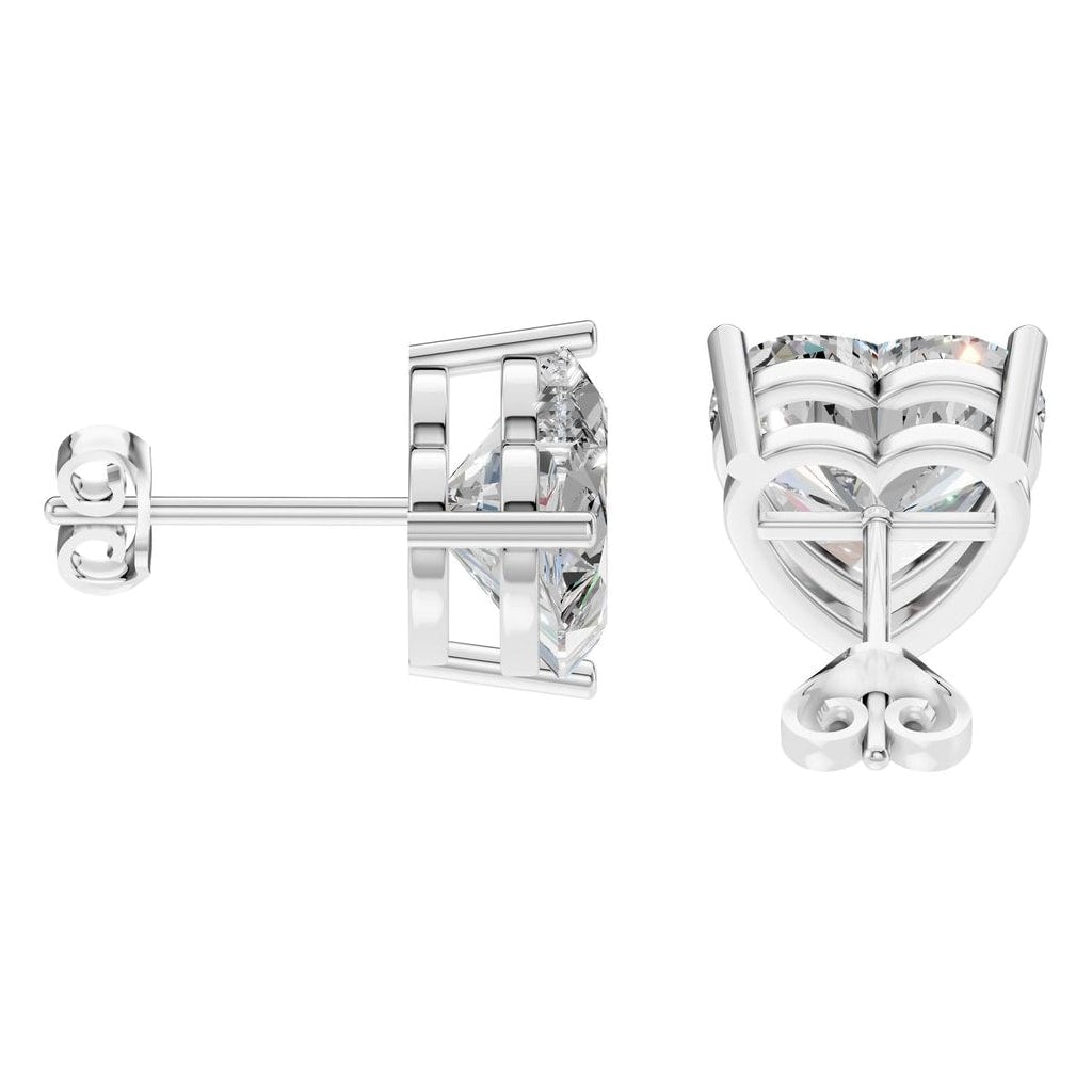 EA-8133 White Gold Earrings SET - Side View