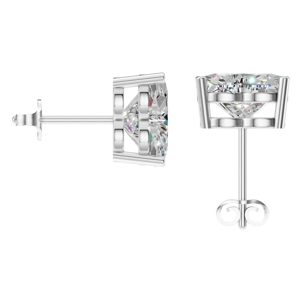 EA-8133 White Gold Earrings SET - BACK