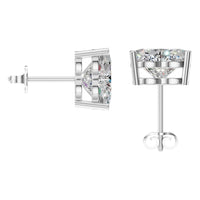 EA-8133 White Gold Earrings SET - BACK
