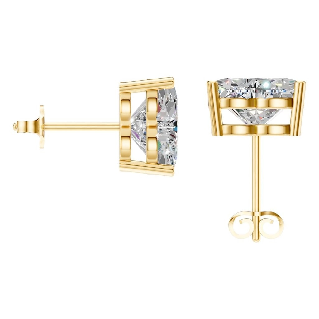 EA-8133 Yellow Gold Earrings SET - BACK