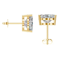 EA-8133 Yellow Gold Earrings SET - BACK