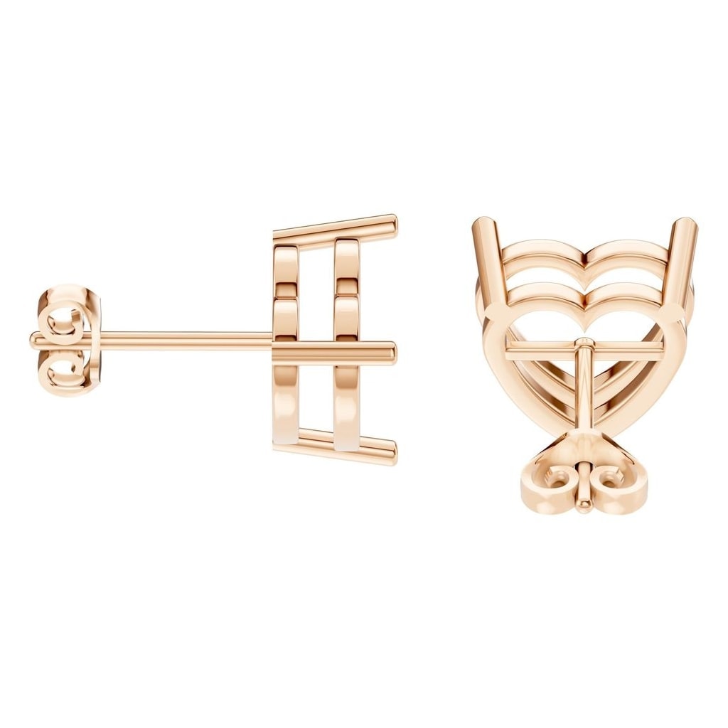 EA-8133 Rose Gold Earrings UNSET - Side View