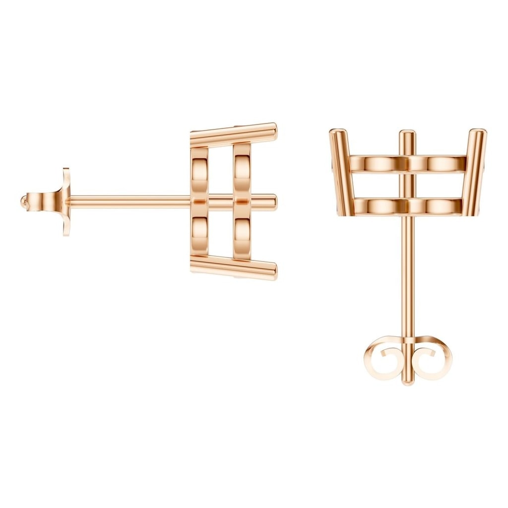 EA-8133 Rose Gold Earrings UNSET - BACK