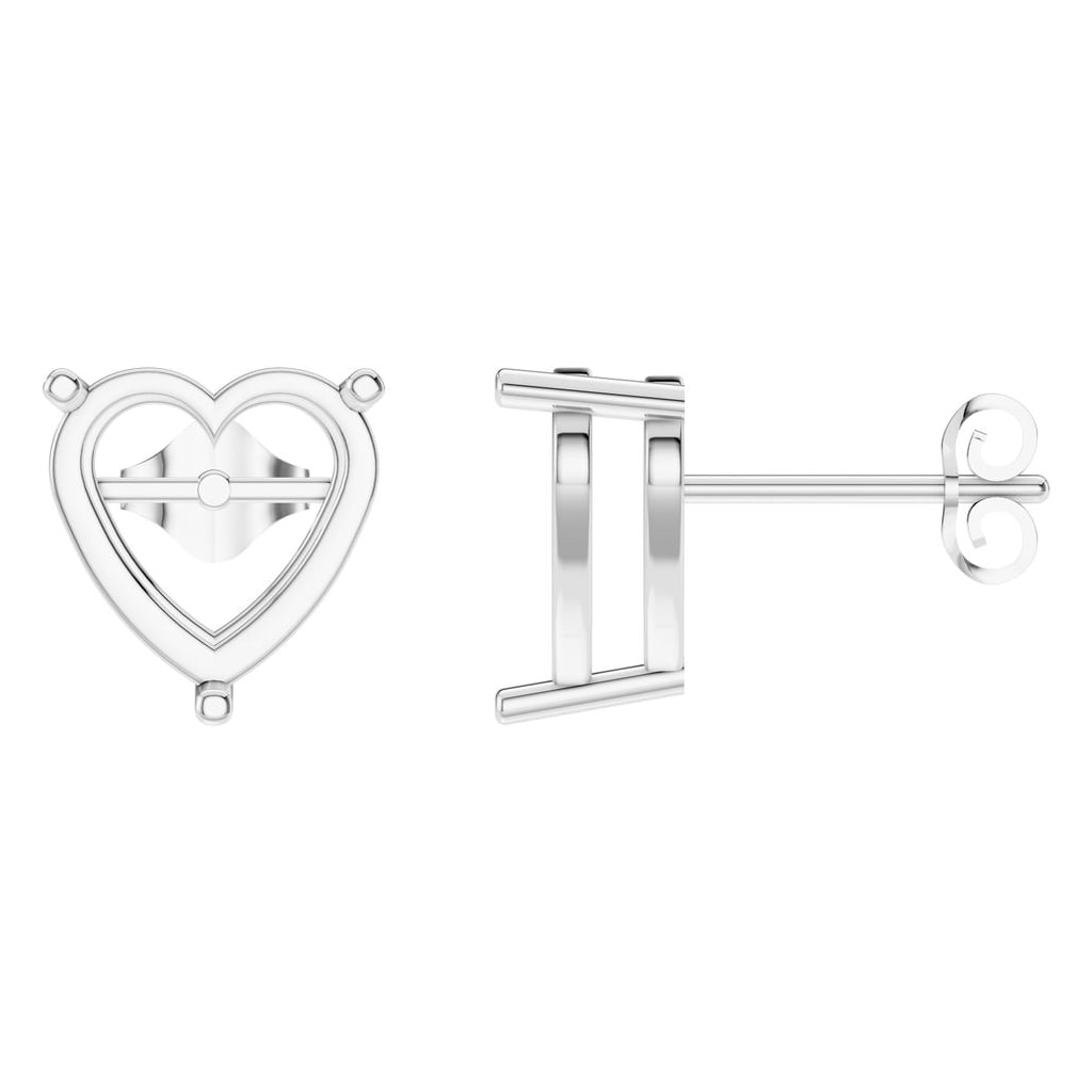 EA-8133 White Gold Earrings UNSET - Main View