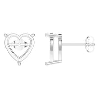 EA-8133 White Gold Earrings UNSET - Main View