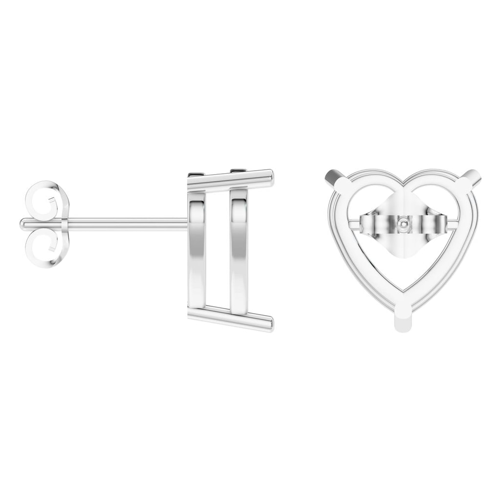 EA-8133 White Gold Earrings UNSET - ANGLE
