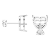 EA-8133 White Gold Earrings UNSET - Side View
