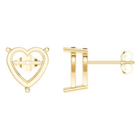 EA-8133 Yellow Gold Earrings UNSET - Main View
