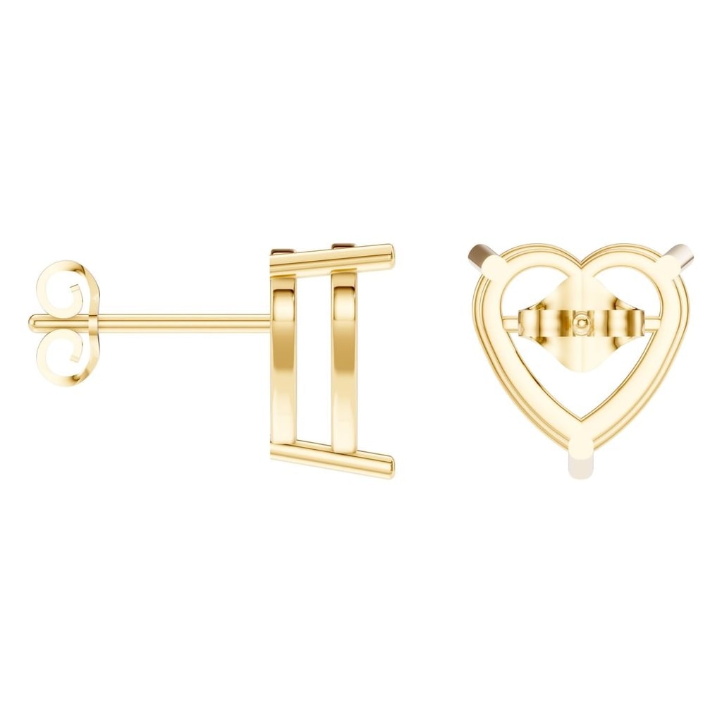 EA-8133 Yellow Gold Earrings UNSET - ANGLE