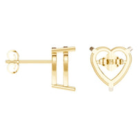 EA-8133 Yellow Gold Earrings UNSET - ANGLE