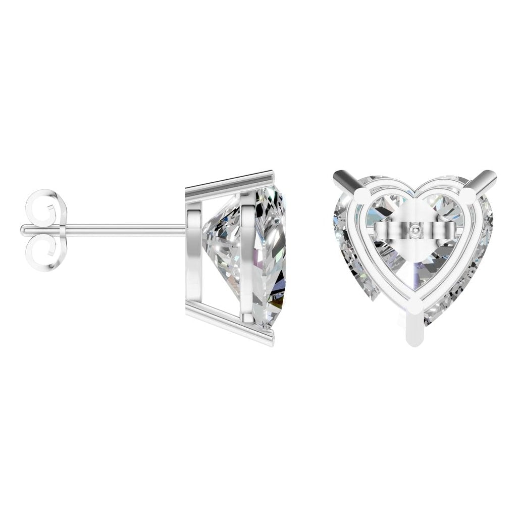 EA-8133 White Gold Earrings SET - ANGLE