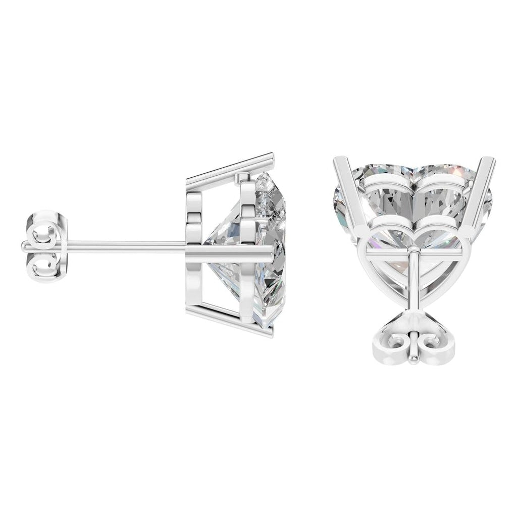 EA-8133 White Gold Earrings SET - Side View