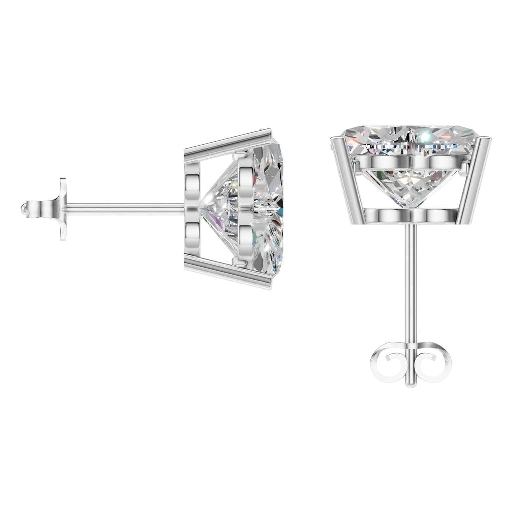 EA-8133 White Gold Earrings SET - BACK