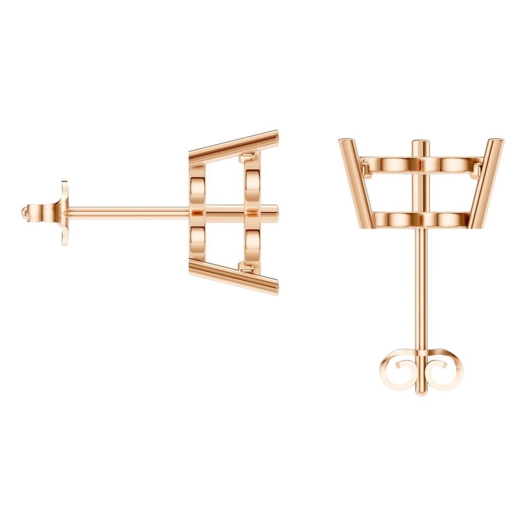EA-8133 Rose Gold Earrings UNSET - BACK