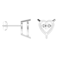 EA-8133 White Gold Earrings UNSET - ANGLE