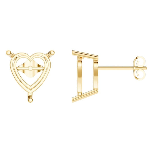EA-8133 Yellow Gold Earrings UNSET - Main View
