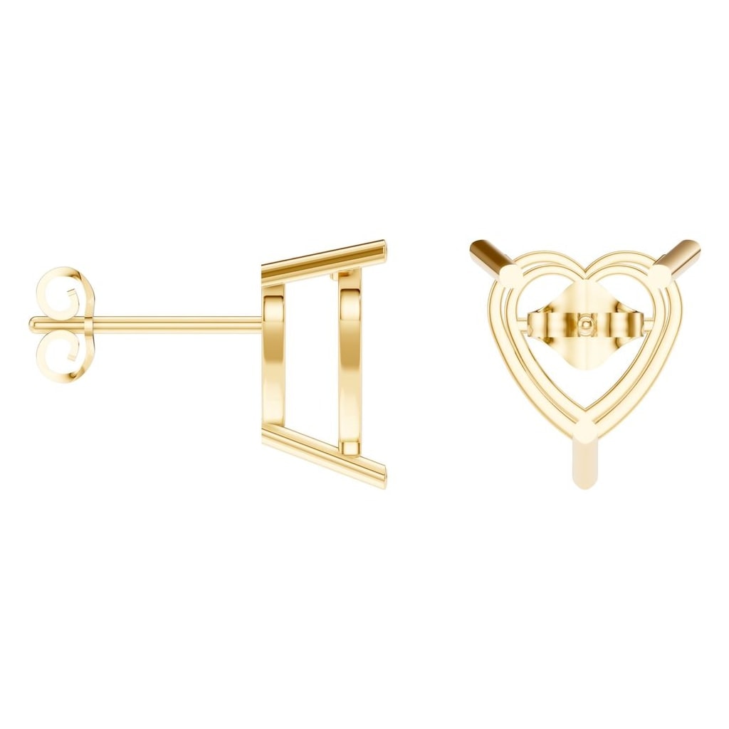 EA-8133 Yellow Gold Earrings UNSET - ANGLE