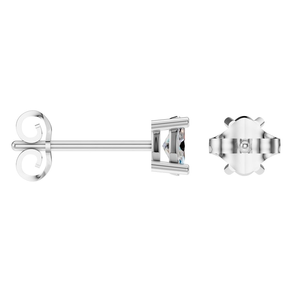 EA-8196 White Gold Earrings SET - ANGLE