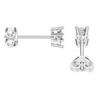 EA-8196 White Gold Earrings SET - Side View