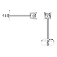 EA-8196 White Gold Earrings SET - BACK