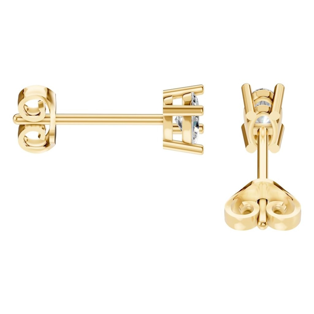 EA-8196 Yellow Gold Earrings SET - Side View