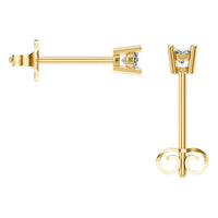 EA-8196 Yellow Gold Earrings SET - BACK